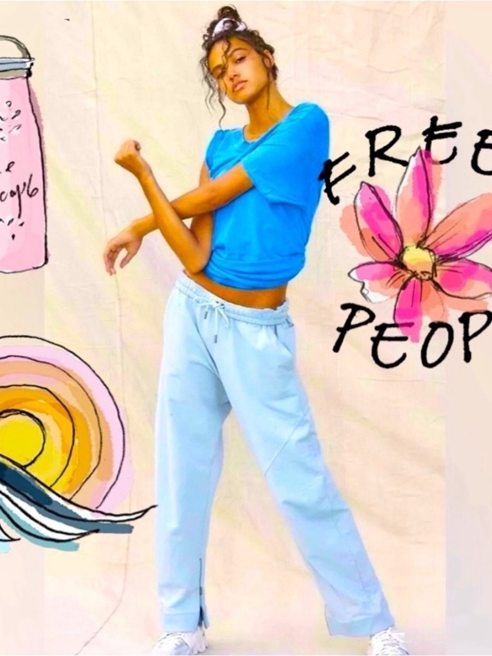 FP Movement by Free People Blue/gray Drawstring Joggers